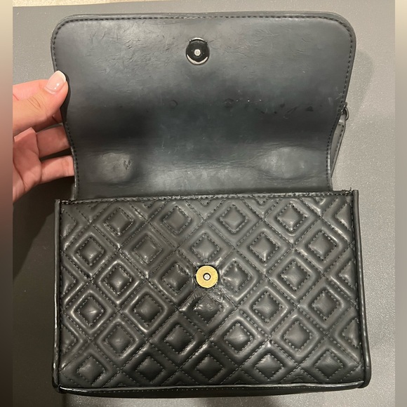 Tory Burch Black Matte Fleming Convertible Bag - Picture 6 of 10